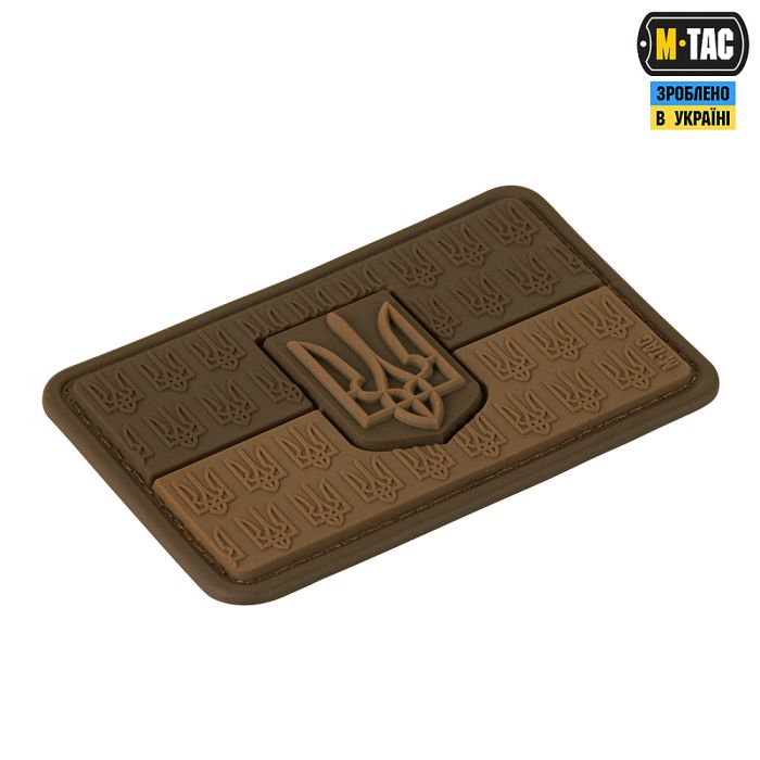 M-Tac нашивка прапор України з гербом рельєфний PVC Coyote