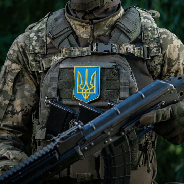 Нашивка герб України PVC великий кольоровий