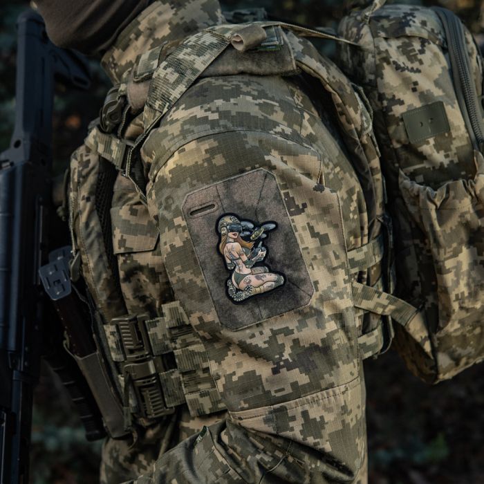 M-Tac нашивка Tactical girl №6 PVC Hooligan Olive V2