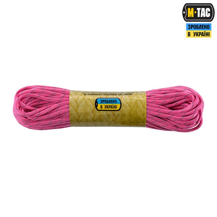 M-Tac паракорд 550 type III 30m Neon Pink Reflective