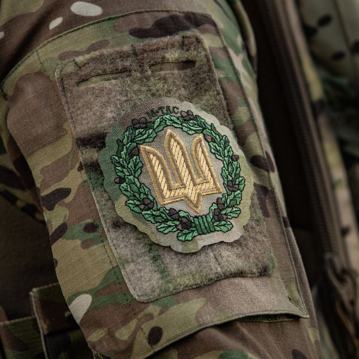M-Tac нашивка Тризуб з дубовим вінком (вишивка) Multicam