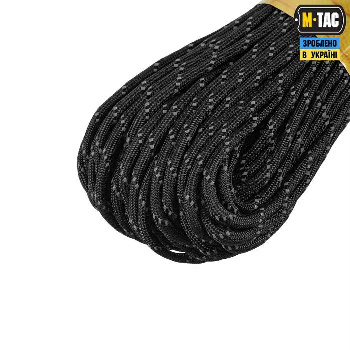 M-Tac паракорд 475 30m Black Reflective