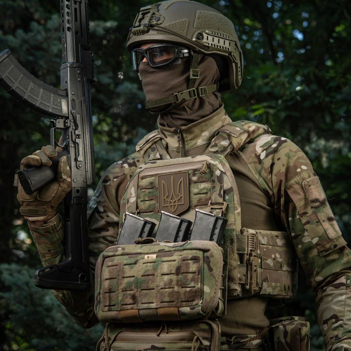 Нашивка герб України PVC великий Coyote