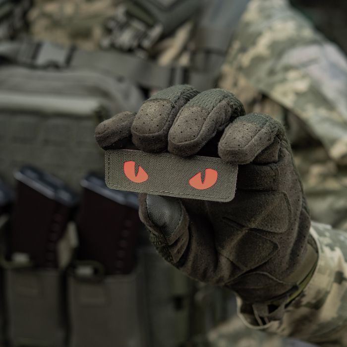 M-Tac нашивка Cat Eyes Laser Cut Ranger Green/Red/GID