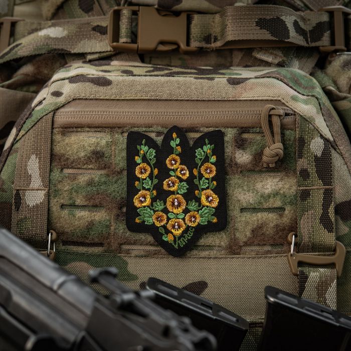 M-Tac нашивка Тризуб Мальви (вишивка) Black