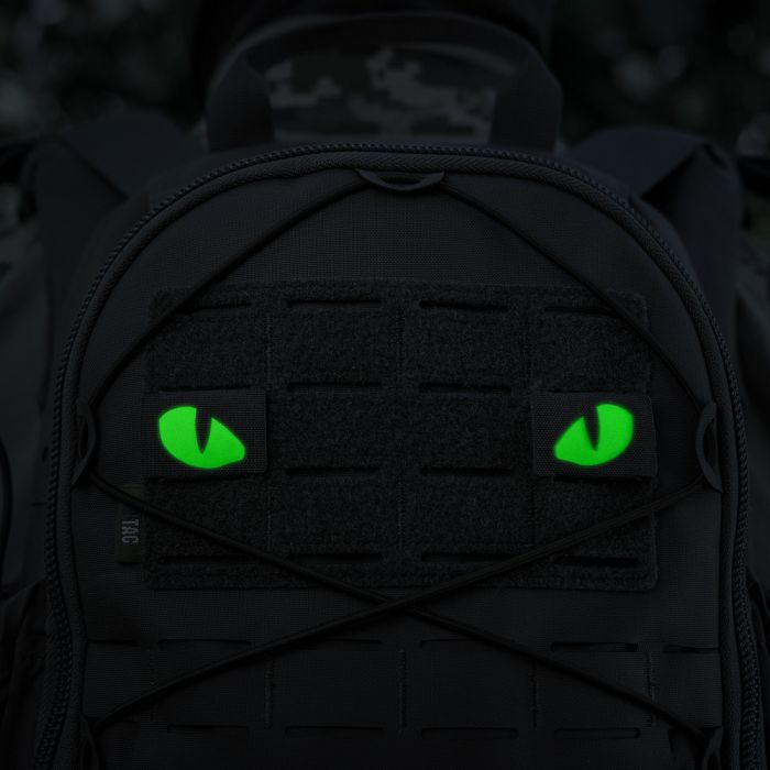 M-Tac нашивка Tiger Eyes Laser Cut (пара) Ranger Green/Green/GID