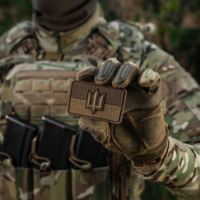 M-Tac нашивка прапор України з тризубом ЗСУ PVC Coyote