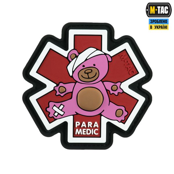 M-Tac нашивка Paramedic Медвідь (PVC) Pink/Brown/Black