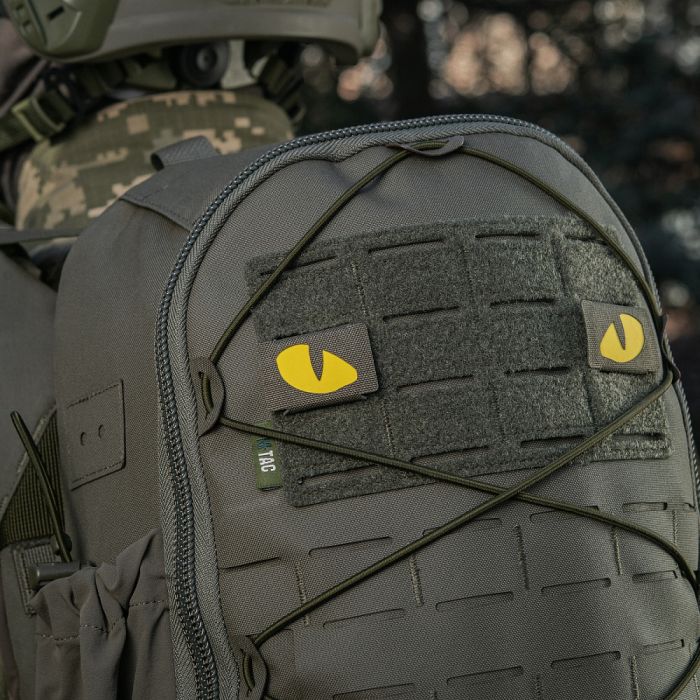 M-Tac нашивка Tiger Eyes Laser Cut (пара) Ranger Green/Yellow/GID