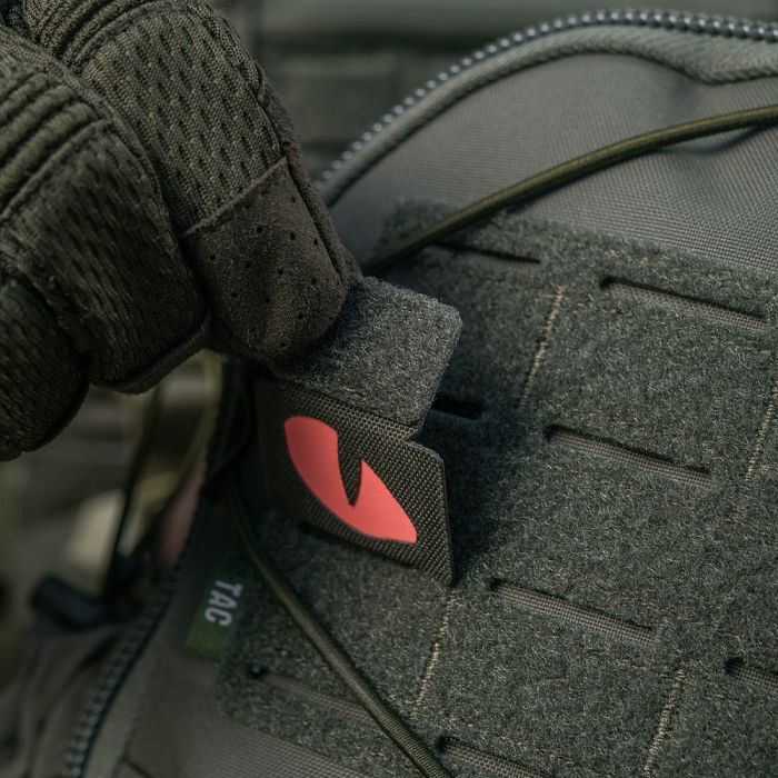 M-Tac нашивка Tiger Eyes Laser Cut (пара) Ranger Green/Red/GID