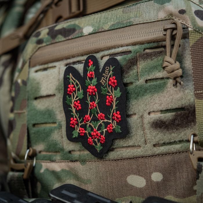 M-Tac нашивка Тризуб калина (вишивка) Black