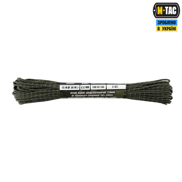 M-Tac паракорд Minicord Mil-Spec 15m Ranger Green Reflective