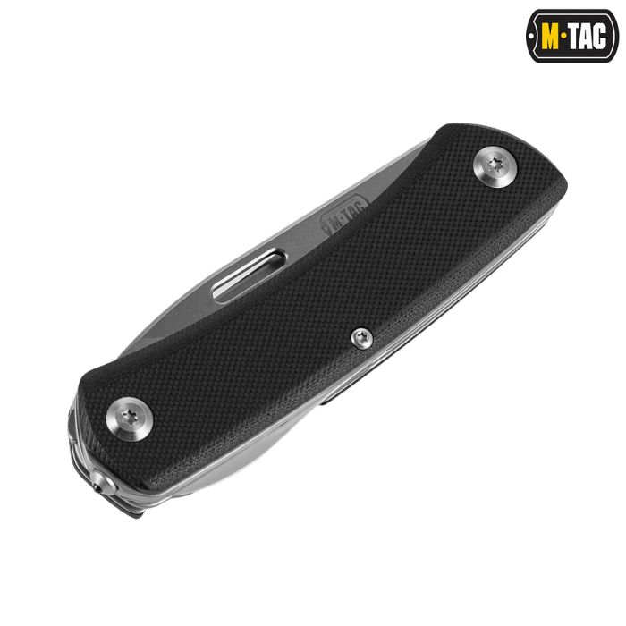 M-Tac ніж складаний Type 9 (6 інструментів) Black/Steel