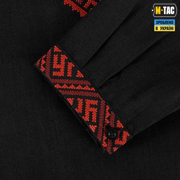 M-Tac вишиванка 100% льон чорний