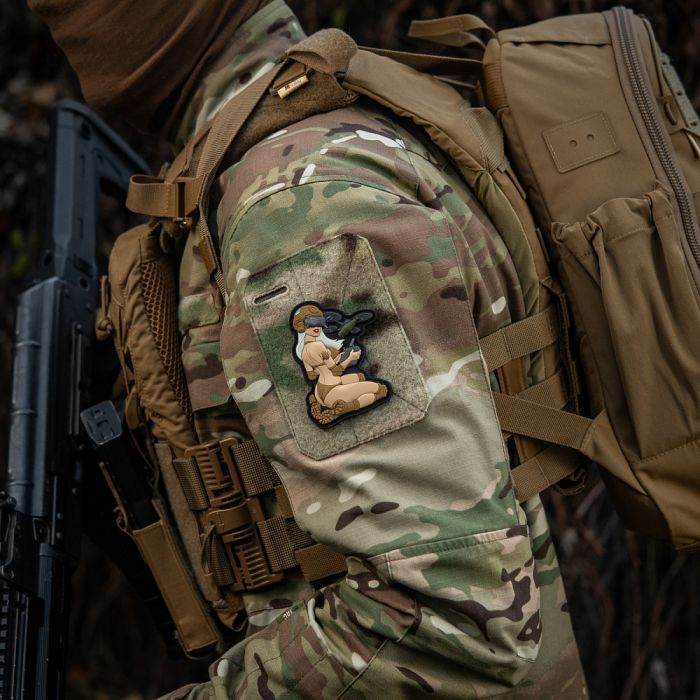 M-Tac нашивка Tactical girl №6 PVC White/Coyote V1