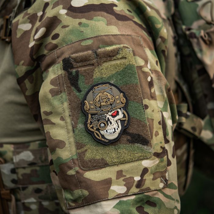 M-Tac нашивка Worn to the bone PVC Black/Coyote