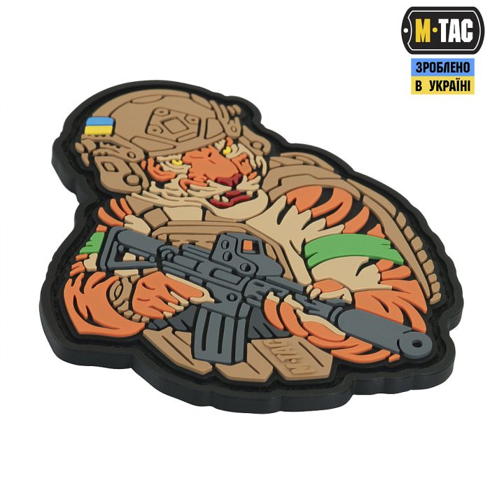 M-Tac нашивка Тигр Зелений скотч PVC coyote