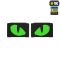 M-Tac нашивка Tiger Eyes Laser Cut (пара) Black/Green/GID