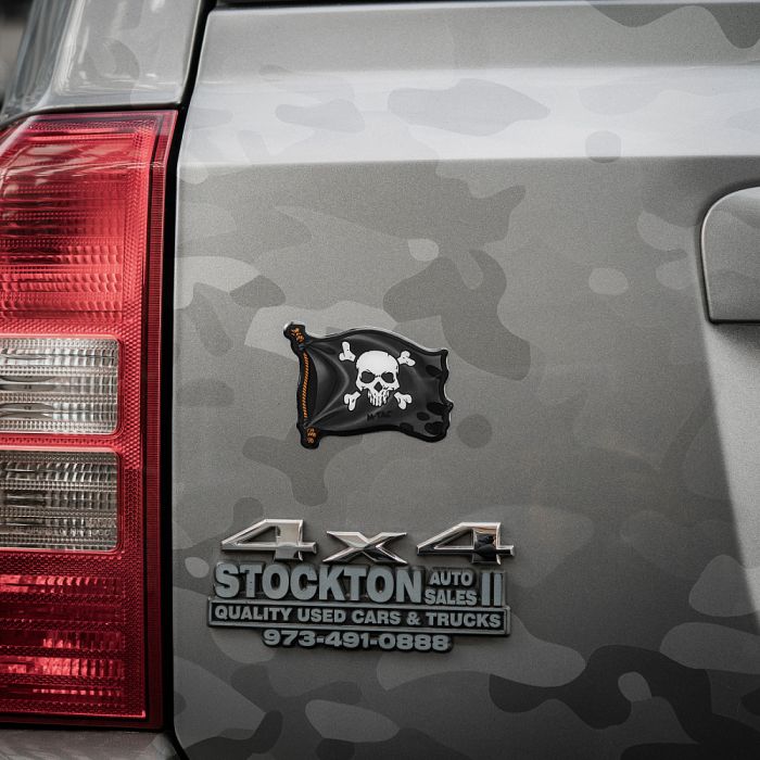 M-Tac наклейка об'ємна Веселий Роджер Black