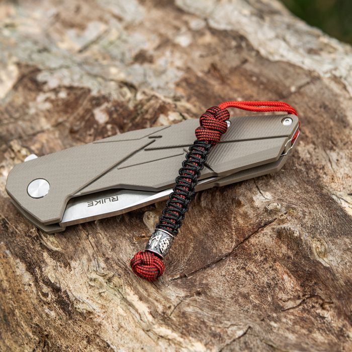 M-Tac темляк Scandinavian Mannaz Silver Black&Red