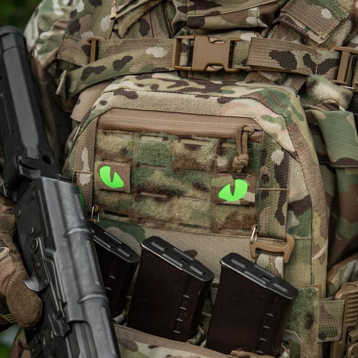 M-Tac нашивка Tiger Eyes Laser Cut (пара) Multicam/Green/GID