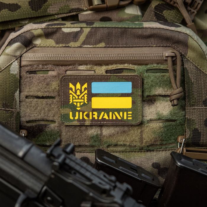 M-Tac нашивка Ukraine (с Тризубом) Laser Cut Multicam/Yellow/Blue/GID