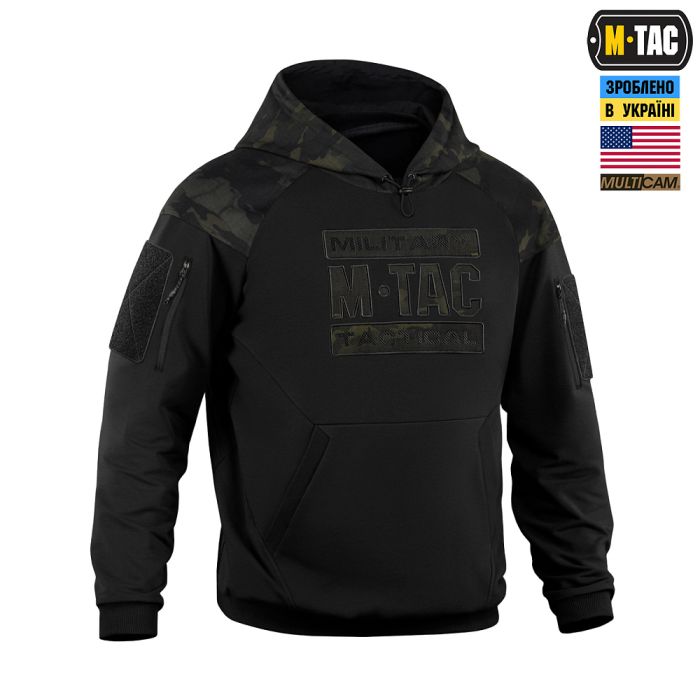 M-Tac кофта Hoodie Combat Black Edition Black Multicam