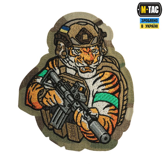 M-Tac нашивка Tiger (вишивка) Multicam/Coyote/Green