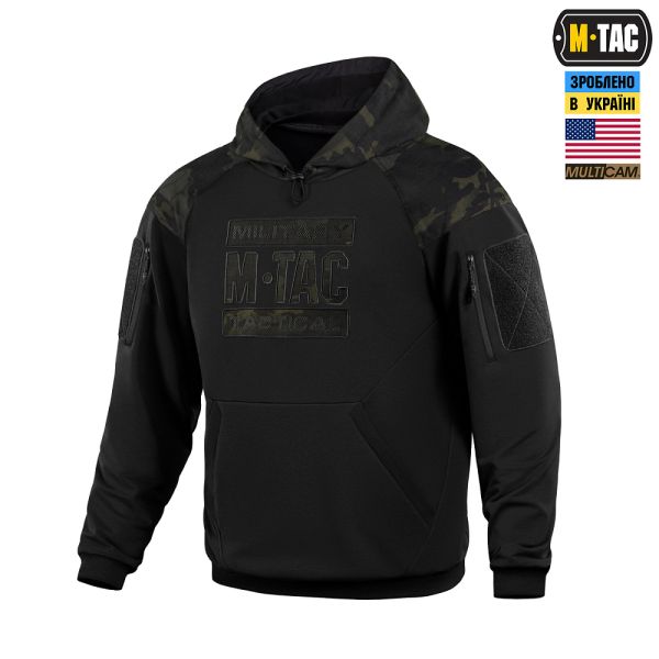 M-Tac кофта Hoodie Combat Black Edition Black Multicam