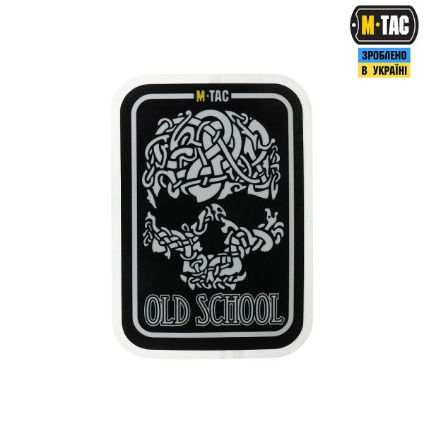 M-Tac наклейка Old School Small світловідбиваюча Black