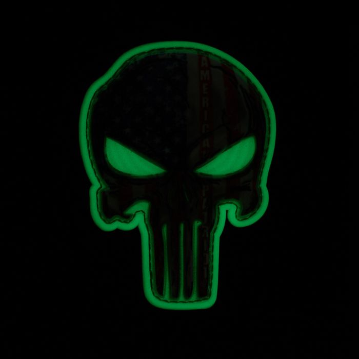 Нашивка Punisher Тризуб GID