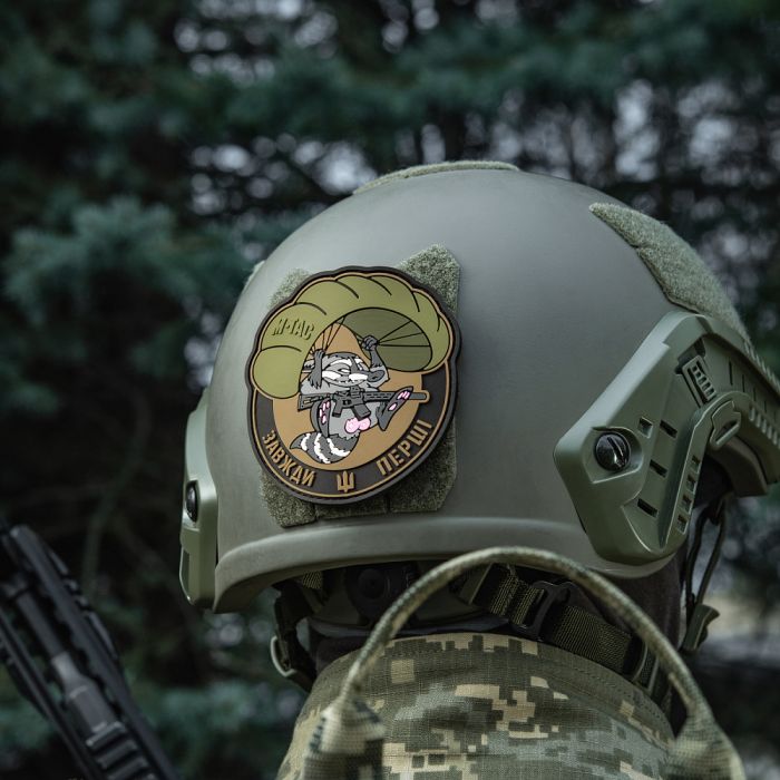 M-Tac нашивка Єнот сіро-рожевий (PVC)