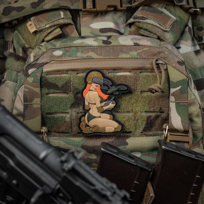 M-Tac нашивка Tactical girl №6 PVC redhead/Olive/Coyote V1