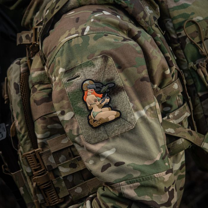 M-Tac нашивка Tactical girl №6 PVC redhead MC V1