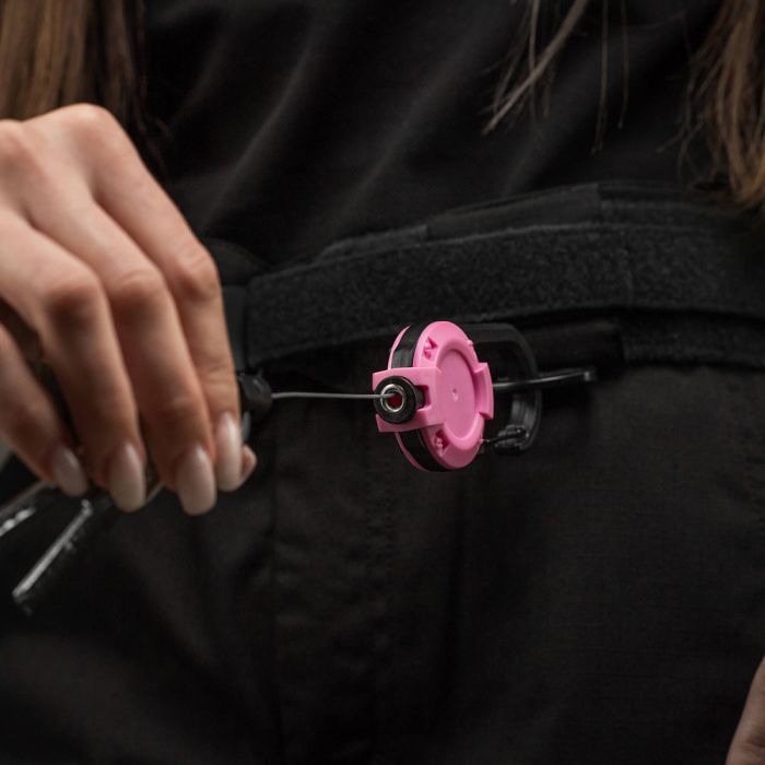 M-Tac карабин зі шнуром для ключів Pink