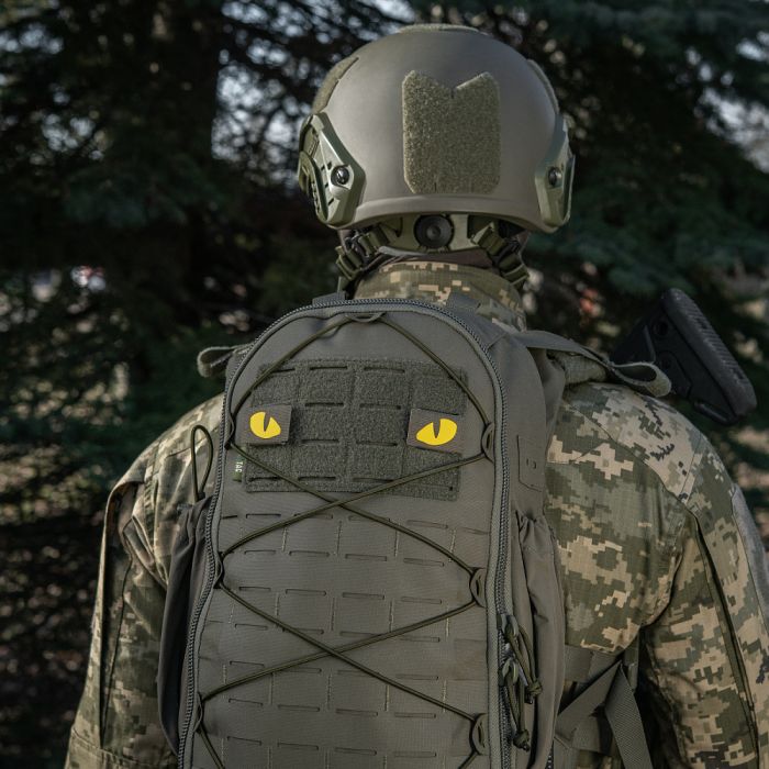 M-Tac нашивка Tiger Eyes Laser Cut (пара) Ranger Green/Yellow/GID