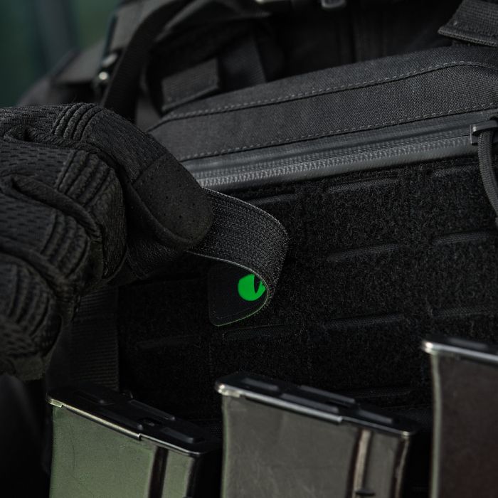 M-Tac нашивка Cat Eyes Laser Cut Black/Green/GID