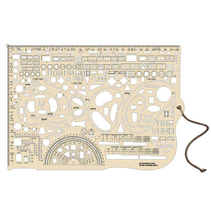 Ecopybook Tactical лінійка ВТЛ протрактор UA