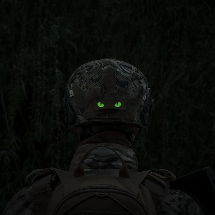 M-Tac нашивка Cat Eyes Laser Cut Coyote/Green/GID