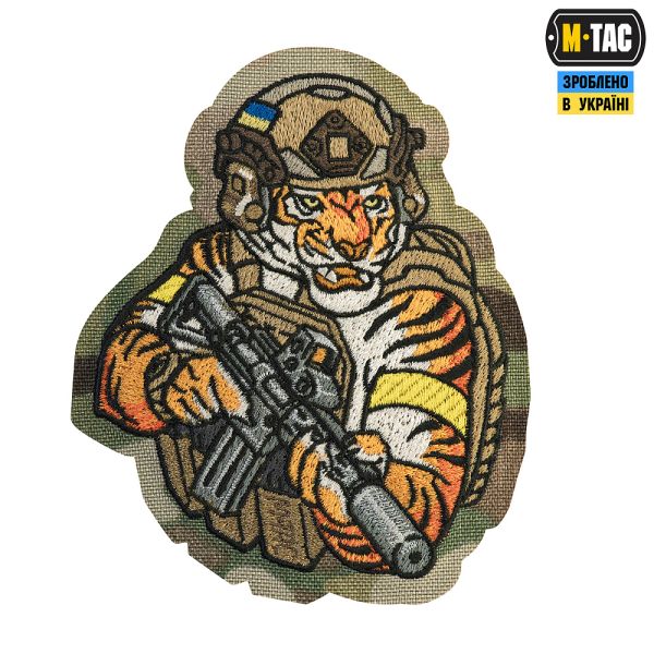 M-Tac нашивка Tiger (вишивка) Multicam/Coyote/Yellow