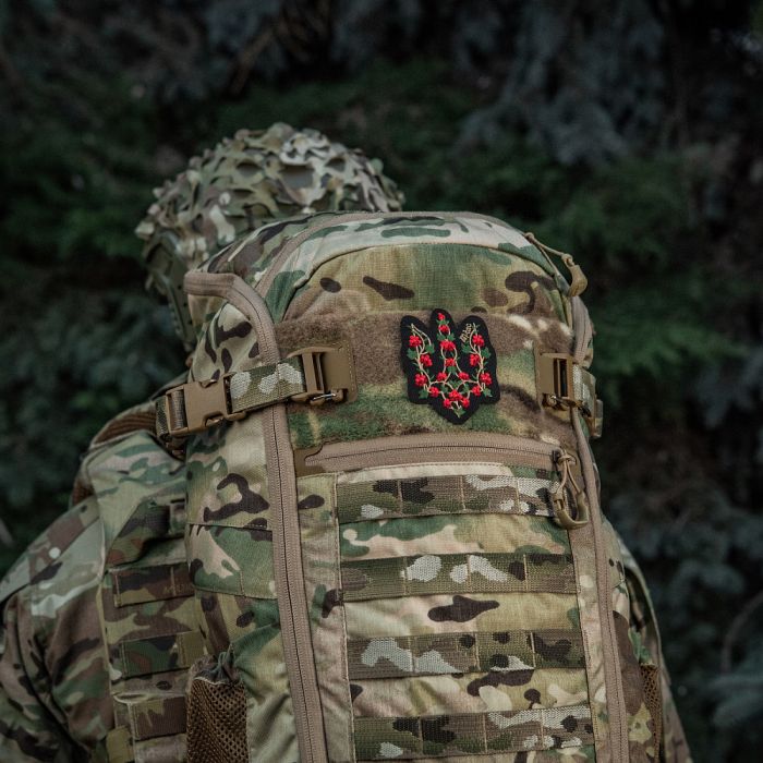 M-Tac нашивка Тризуб калина (вишивка) Black