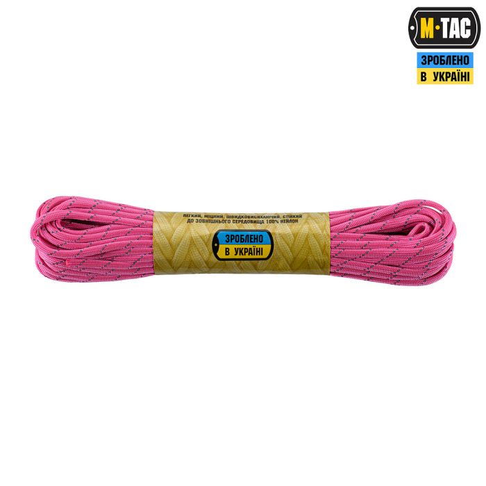 M-Tac паракорд 550 type III 15m Neon Pink Reflective