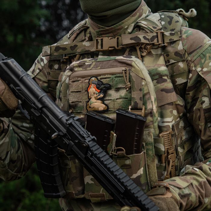 M-Tac нашивка Tactical girl №6 PVC redhead MC V1