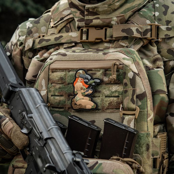 M-Tac нашивка Tactical girl №6 PVC redhead/MC V2