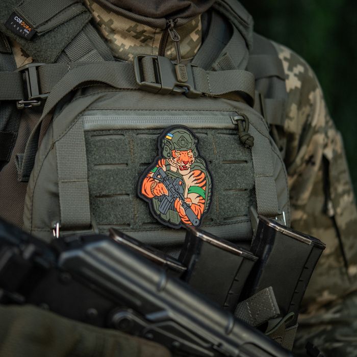 M-Tac нашивка Тигр Зелений скотч PVC olive