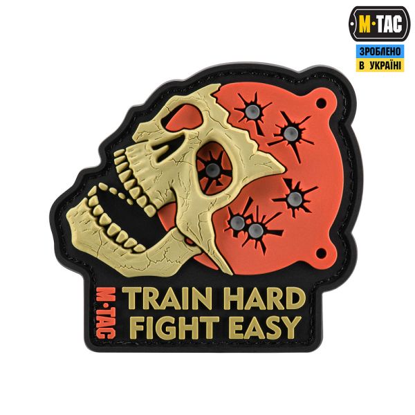 M-Tac нашивка Train Hard Fight Easy PVC Black/Red