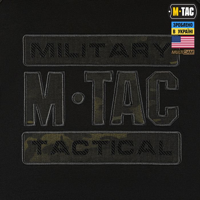 M-Tac кофта Hoodie Combat Black Edition Black Multicam