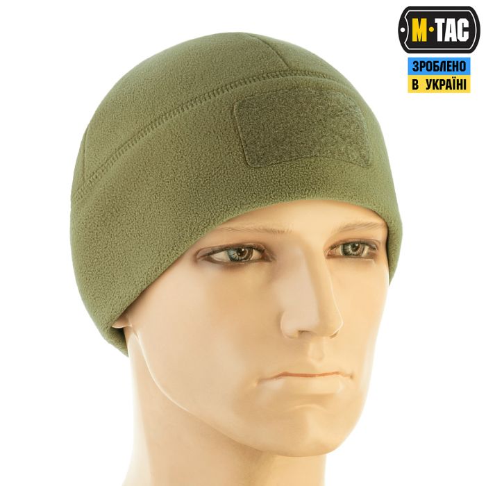 M-Tac шапка Watch Cap Elite фліс (320г/м2) з липучкою Tan