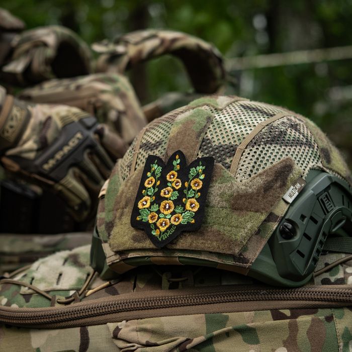 M-Tac нашивка Тризуб Мальви (вишивка) Black