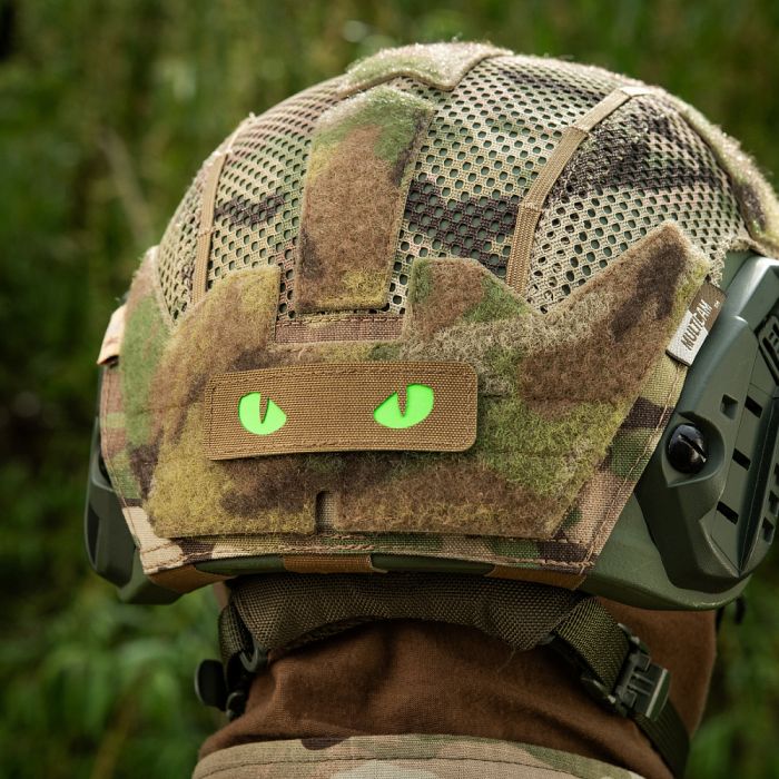 M-Tac нашивка Cat Eyes Laser Cut Coyote/Green/GID